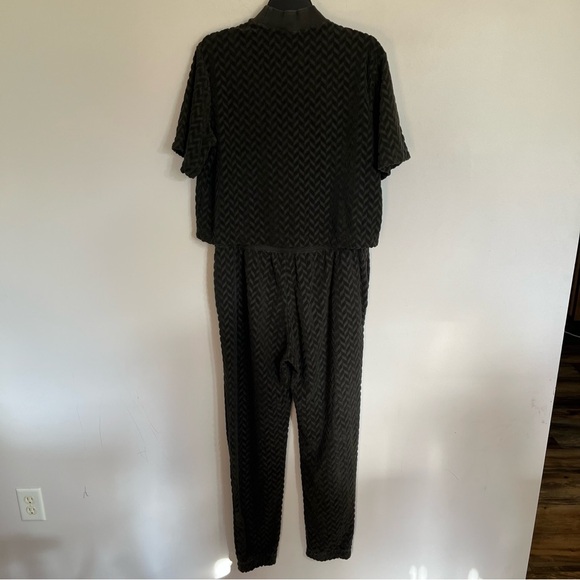 Women’s Nike Jacquard Set Olive Green Terry Cloth Size Small Top Large Bottoms - Picture 14 of 14